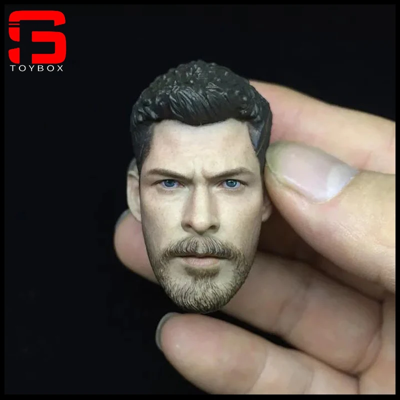 

1/6 Chris Hemsworth Head Sculpt PVC Male Head Carving Model Fit 12'' Male Soldier Action Figure Body Dolls