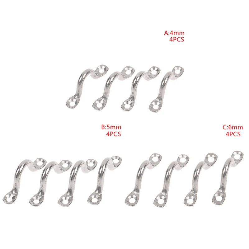 

4 шт., сверхпрочные скобы из нержавеющей стали 316