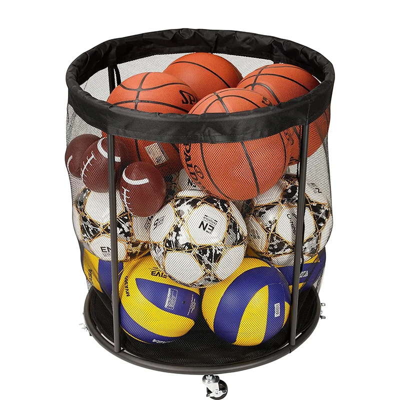 

Сетчатая Сумка для мяча с колесиком, спортивное оборудование для тренажерного зала, Сетчатая Сумка для баскетбола, футбола, спортивного пляжа