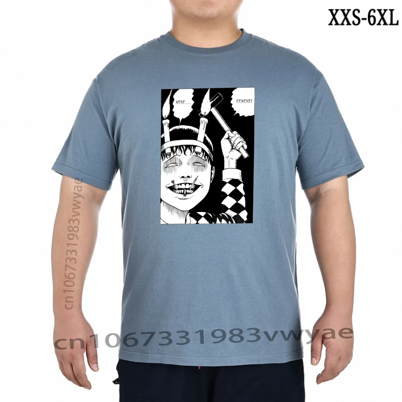 

Vintage Junji Ito TShirts Men 100% Cotton T Shirt Tomie Japanese Kago Manga Horror Harajuku Short Sleeve Tees Gift Clothes