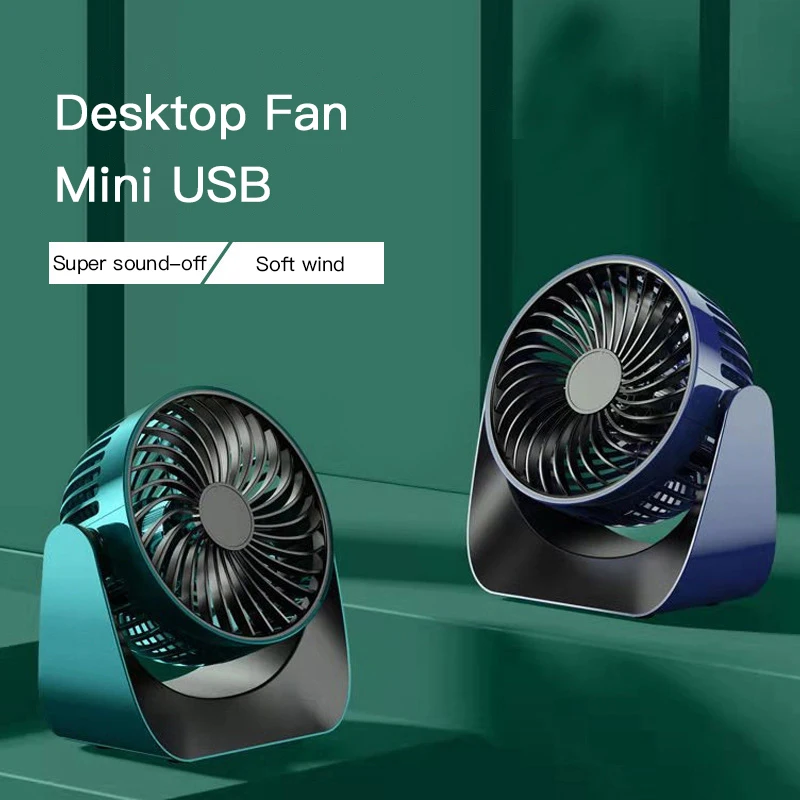 

Маленький настольный вентилятор с USB, 3 скорости, персональный настольный вентилятор, Тихий режим работы, регулировка на 360 °, мини-вентилято...