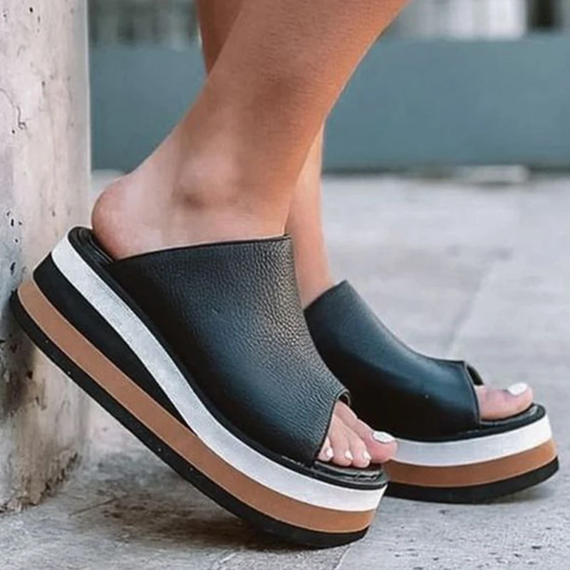 

Women Sandals Peep Toe Platform Sandals For Summer Shoes Women Wedges Chaussure Femme Platform Heels Slippers Summer Footwear