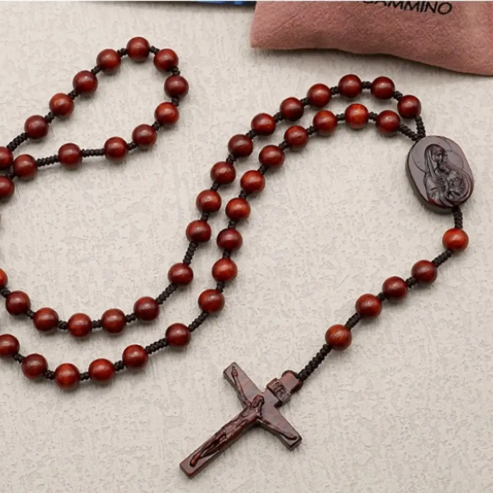 Dalbergia Microphylla Ожерелье-четки ручной работы с сумкой для хранения Католическое