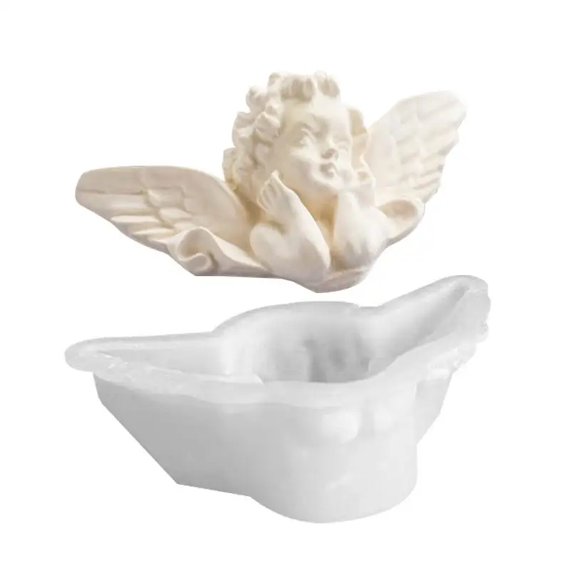 Симпатичная силиконовая форма для свечей в виде маленького ангела 3D DIY мыло