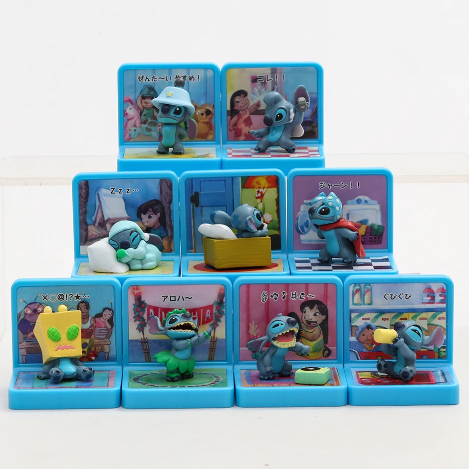

Lilo & Stitch Figure Toys PVC Cute Mini Model Decoration Dolls 9pcs/set