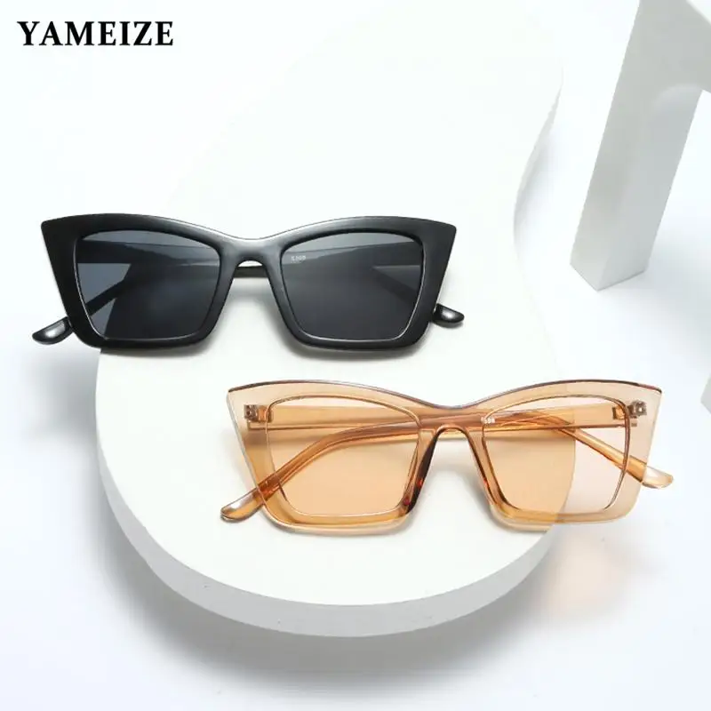 

Брендовые дизайнерские солнцезащитные очки YAMEiZE кошачий глаз, женские винтажные очки, модные большие крутые сексуальные женские очки с защитой от УФ-лучей
