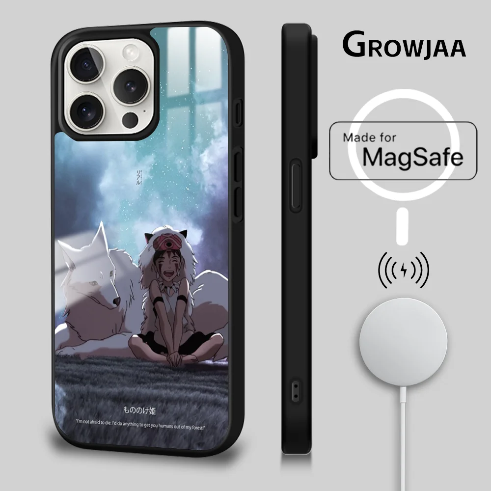 Чехол для телефона с изображением аниме P-Princess M-Mononoke iPhone 16 15 14 13 12 11 Pro Max Plus Mini новый
