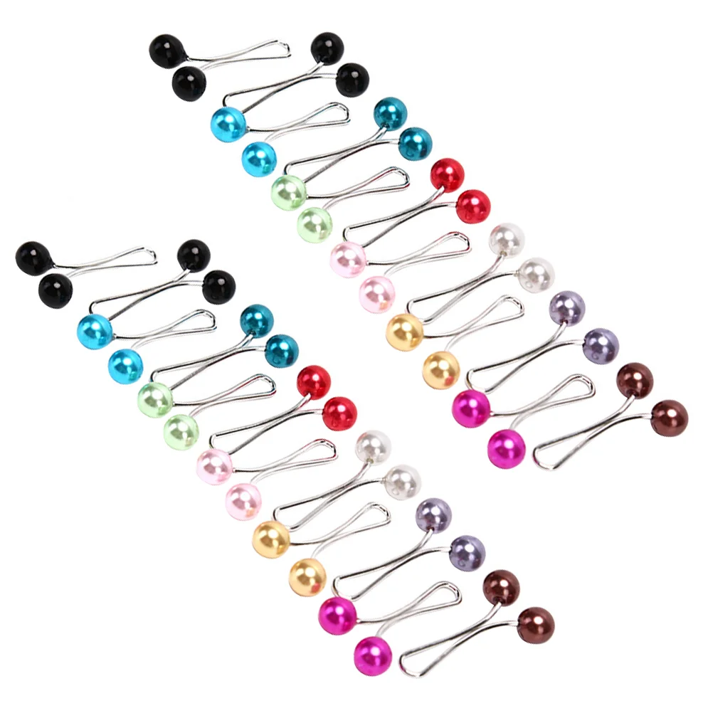 

Brooch Pinclaspcraft Scarf Bar Buckle Muslim Clip Pearl Flat Scarves Shape Usafety Clips