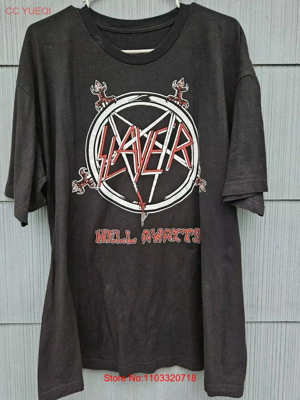 Slhell Ayer ждет Тур 1985 Футболка Размер 3XL черные даты сзади!