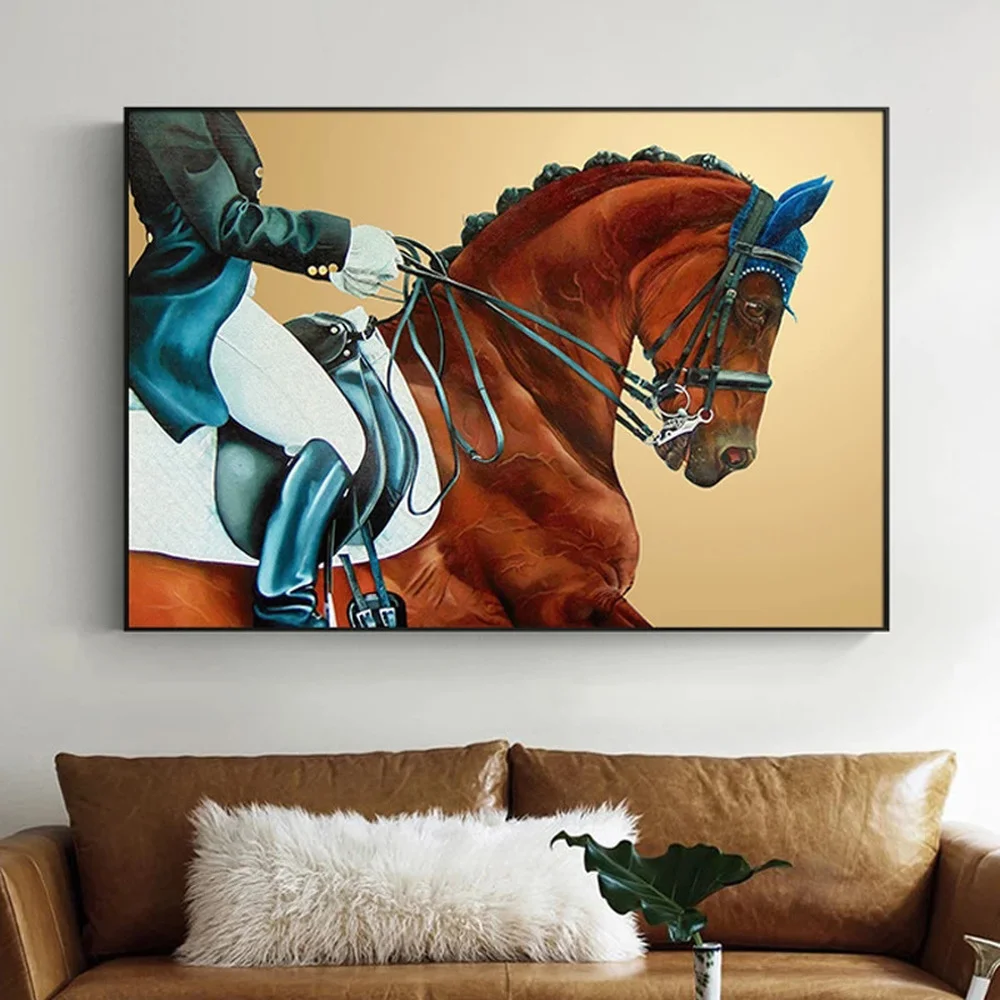 

Horse Knight Abstraction Wall Art Posters and Prints Canvas Paintings Wall Hanging Pictures Modern Wall Chart Living Room Decor