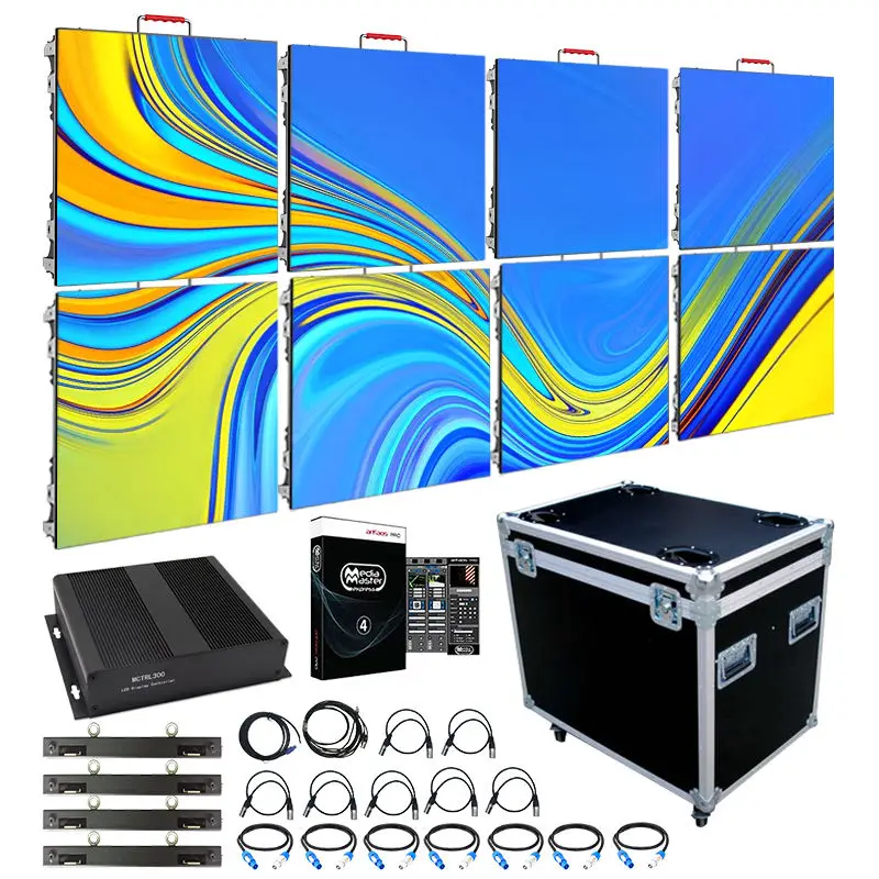 

500x500mm Indoor Outdoor P2.6 P2.9 P3.91 P4.8 Stage Background Led Video Wall Seamless Splicing Rental Led Display Screen