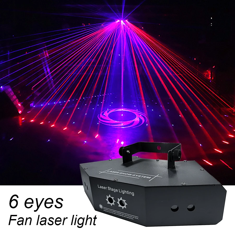 RGB 3IN1 Full Color Laser Beam Light DJ Effect Projector Scanner Laser Pattern Animation DMX512 Stage Lighting