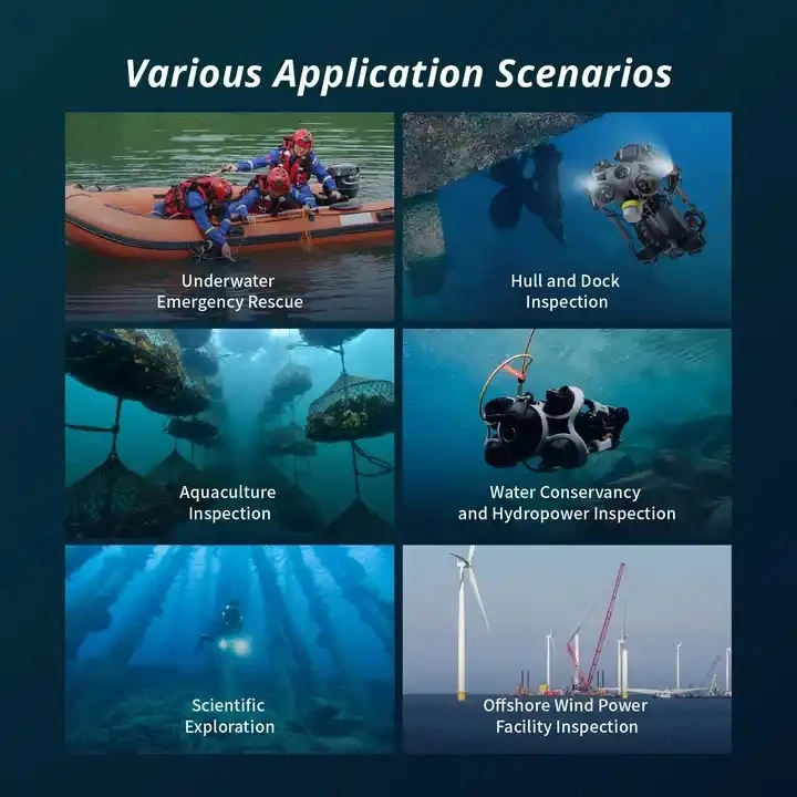 Фото MSChasing M2 Pro Max 4k Hd Комплект для подводного осмотра с камерой WIFI Gps Rov Дрон для дайвинга и рыбалки №5