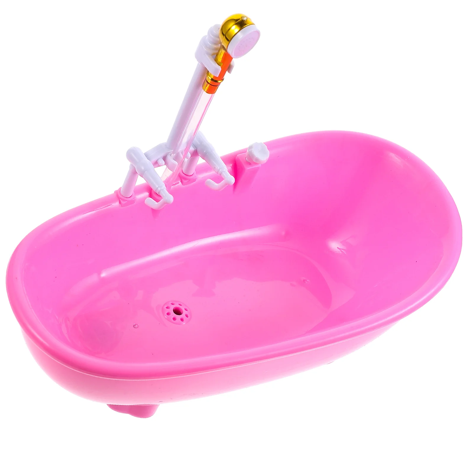 

Bathtub Electric Mini with Sprayer Pretend Play Bathtub Swimming Pool for Bath Time 1/ 6 Bathing, Without