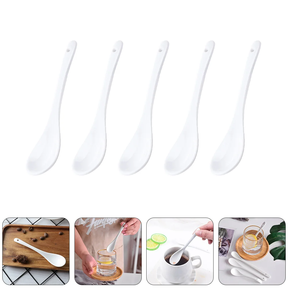 

10 Kids Soup Spoons Japanese Spoon Rice Spoons Ceramic Sugar Spoon Ceramic Spoons Chinese Won Ton Soup