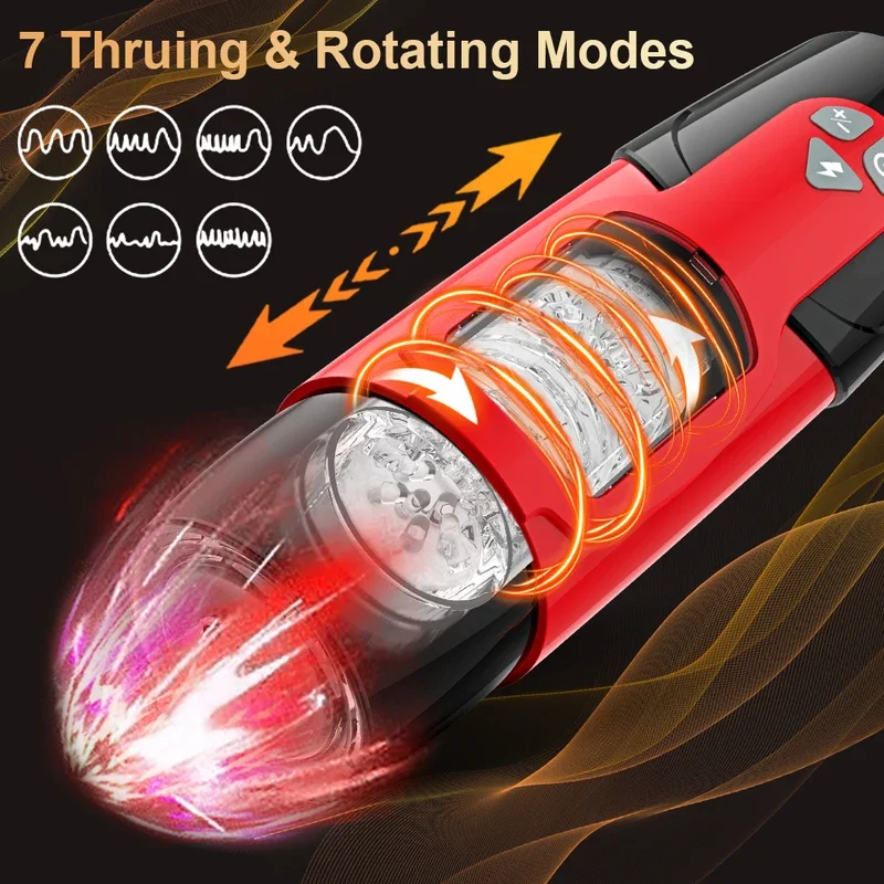 Телескопический автоматический мужской мастурбатор вращение влагалища