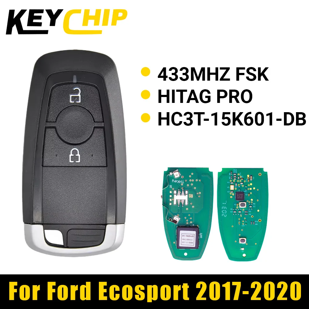 

KC HC3T-15K601-DB для Ford EcoSport Ranger PXIII 2017 2018 2019 2020 умный ключ от автомобиля 433,92 МГц Fsk HITAG PRO 49 чип