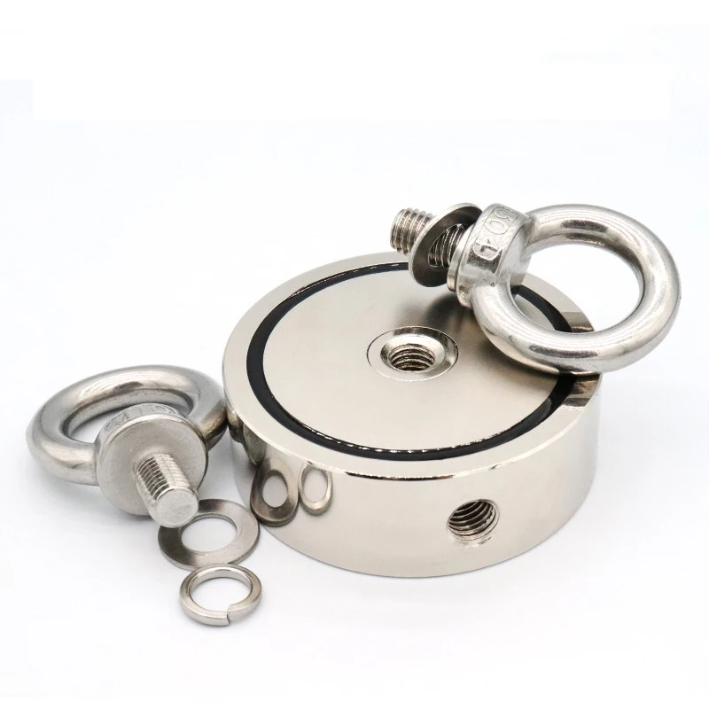 

200KG Strong Neodymium Magnet Double Side Search Magnetic hook D75*28mm Super Power Salvage Fishing Magnetic Stell Cup Holder