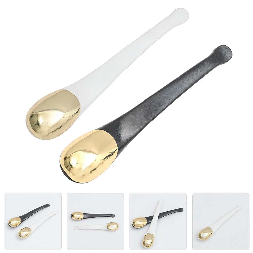 

2Pcs Metal Eye Face Cream Spoons Cosmetics Spoons Massager Tools (Random Color)