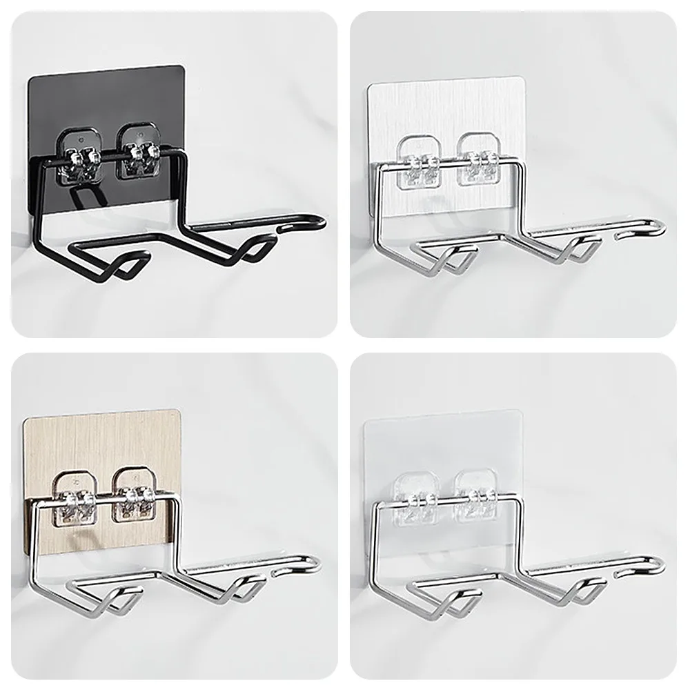

Hair Dryer Bracket Stainless Steel Wall Hanging Shelver No Punching Hanging Rack Bathroom Shelf Shelf Bathroom Accessories