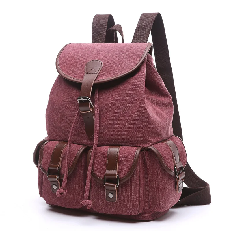 

2023 New AUGUR fashion men's backpack vintage canvas school bag travel bags large capacity