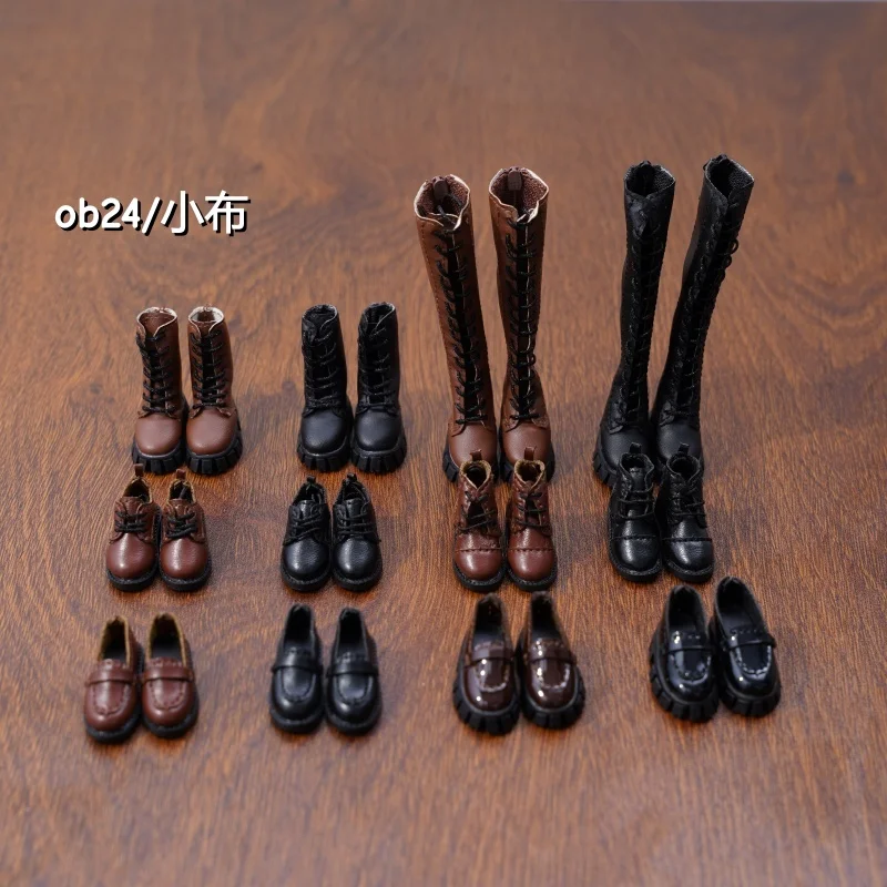 Фото Аксессуары для обуви кукол Blythe: высокие сапоги Azone Blythe, маленькие кожаные туфли, лоферы с губчатой подошвой для OB22. №1