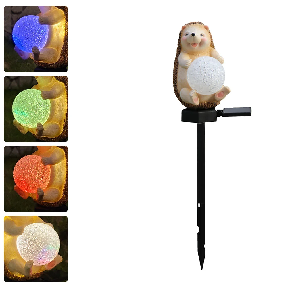 

1pc Yard Resin Colorful Light Garden Decoration Solar Energy Lighting Ornament