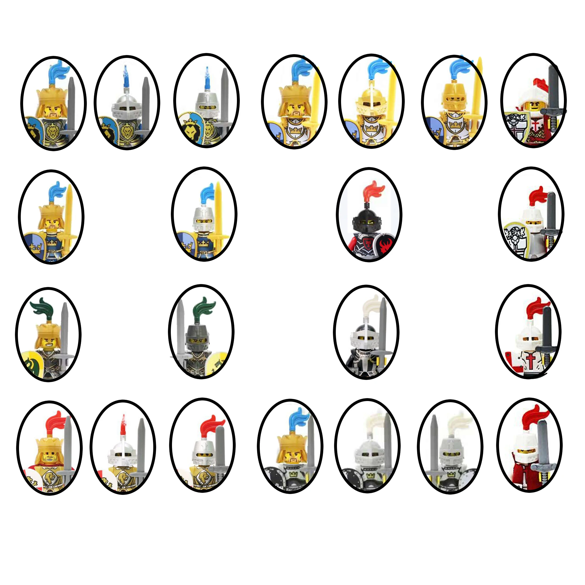 5 шт./лот средневековый замок рыцари римские солдаты фигурка строительный блок