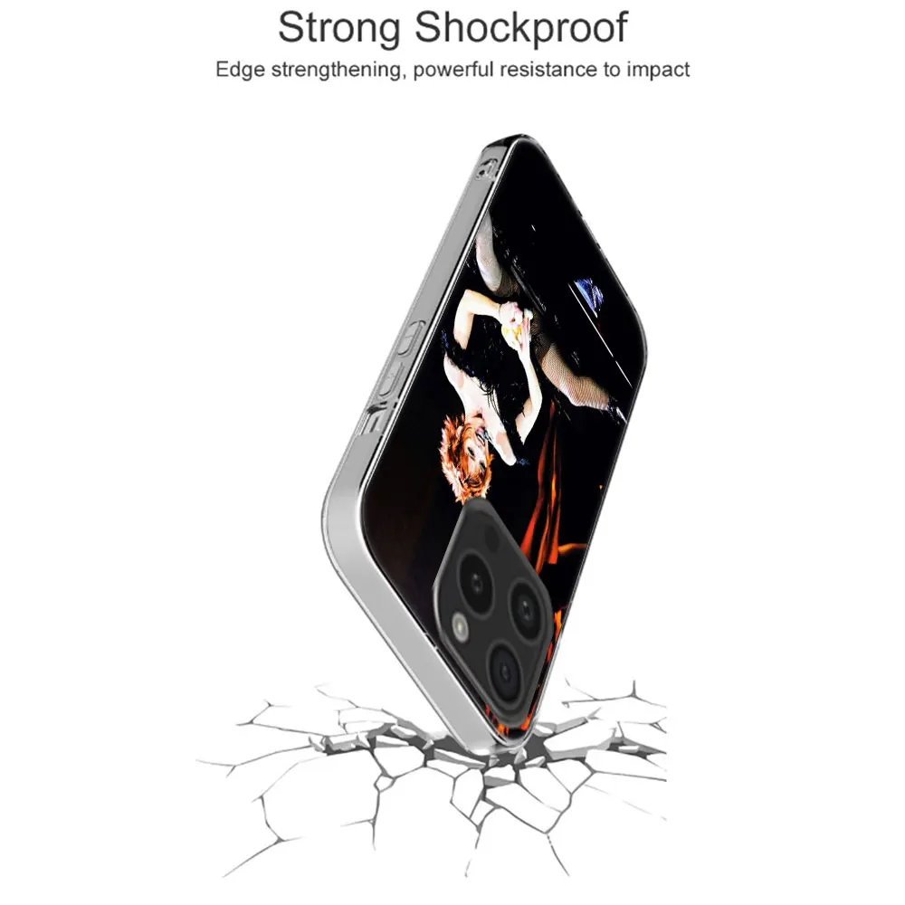 Фото Прозрачный чехол для телефона Mylene Farmer для Aplee iPhone 12 13 Mini 14+ 15 Plus 16 Pro Max 16E Cover 11 Pro X XS Max Coque Hard PC Cell №4