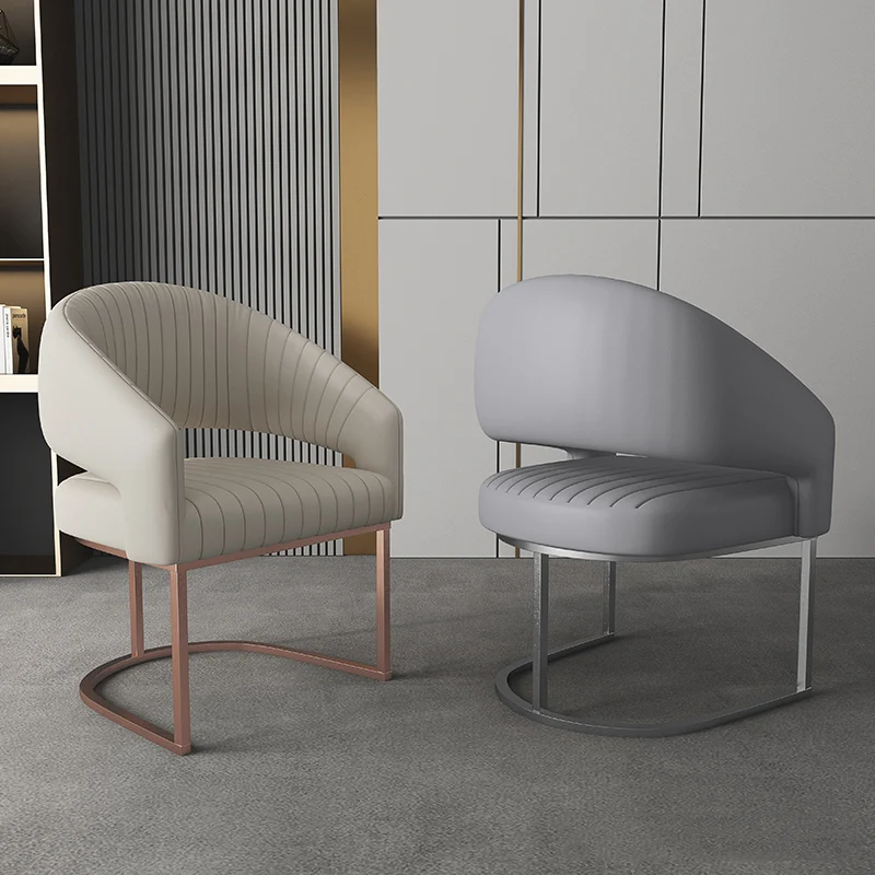 

Современные минималистичные обеденные стулья в скандинавском стиле, компактный комфортный стул для отдыха со спинкой, эргономичная мебель...