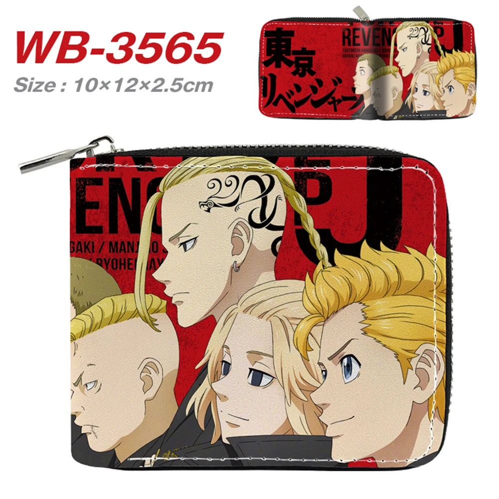 

Anime Tokyo Revengers Cartoon Wallet With Card Holder Pocket Unisex Fashion Coin Purse Gift