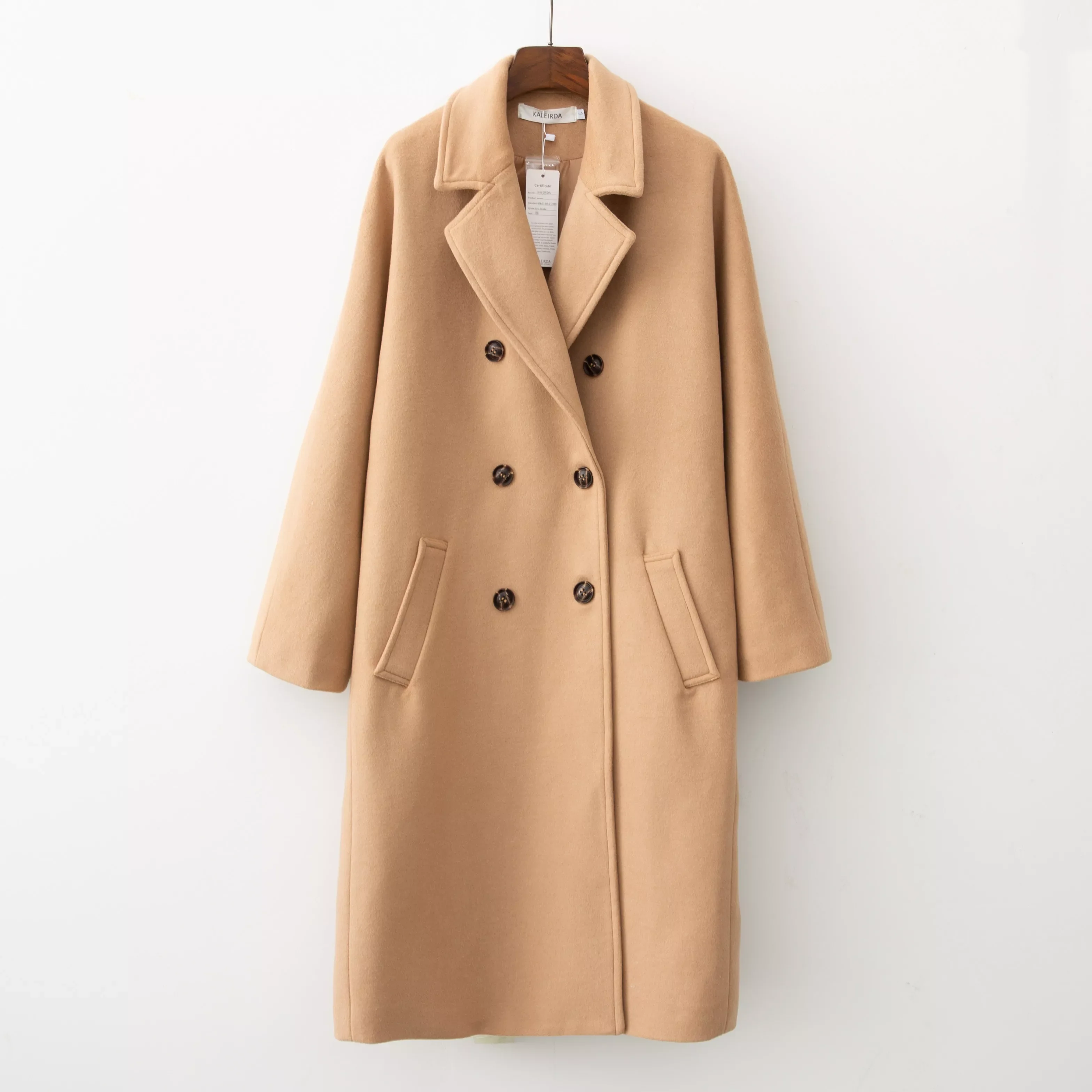 

2022New Winter Women Wool Long coat Casual overcoat