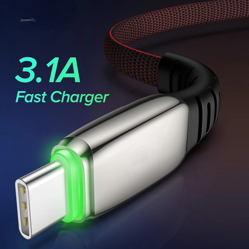 

Free shipping For Samsung S20 S10 S9 A71 mi 11 10 Redmi Note 10 9s 8t USB C Cable Fast Charging Micro USB Data Cord Type C Charg