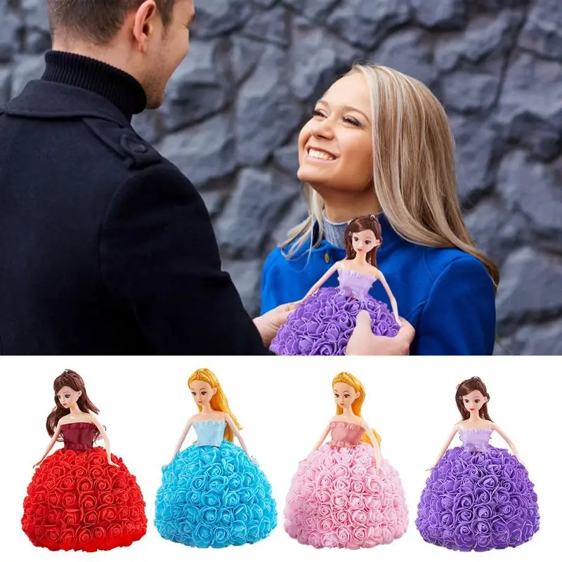 

Большая женская кукла в виде Розы, подарок на день Святого Валентина, костюм принцессы, бальное платье, кукла для женщин и девочек