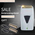 Бритва Мужская аккумуляторная с двойным лезвием, зарядка от USB, триммер для бороды, электробритва