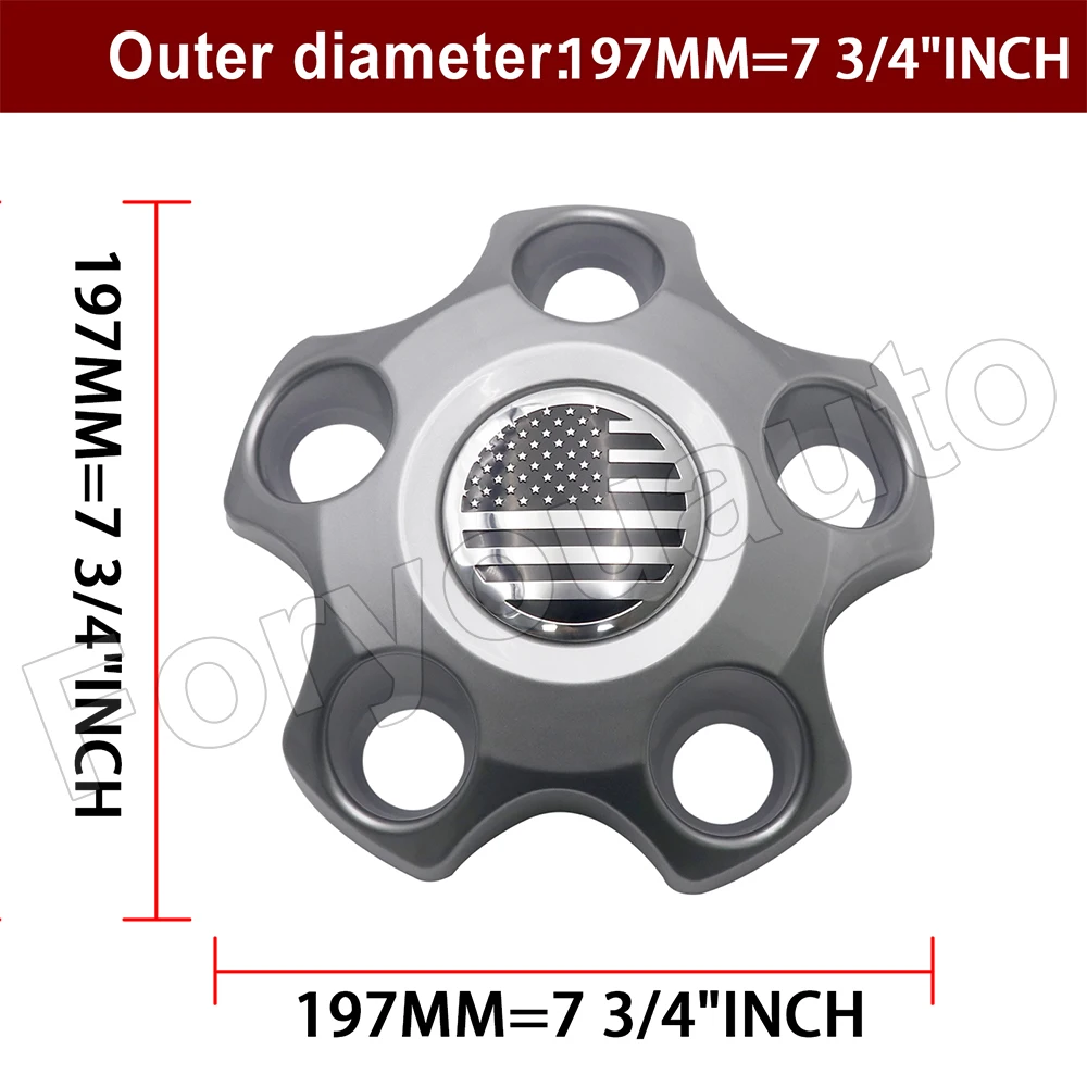 4 шт. колпачки на колеса Toyota Tundra 2008-2021 с логотипом американского флага
