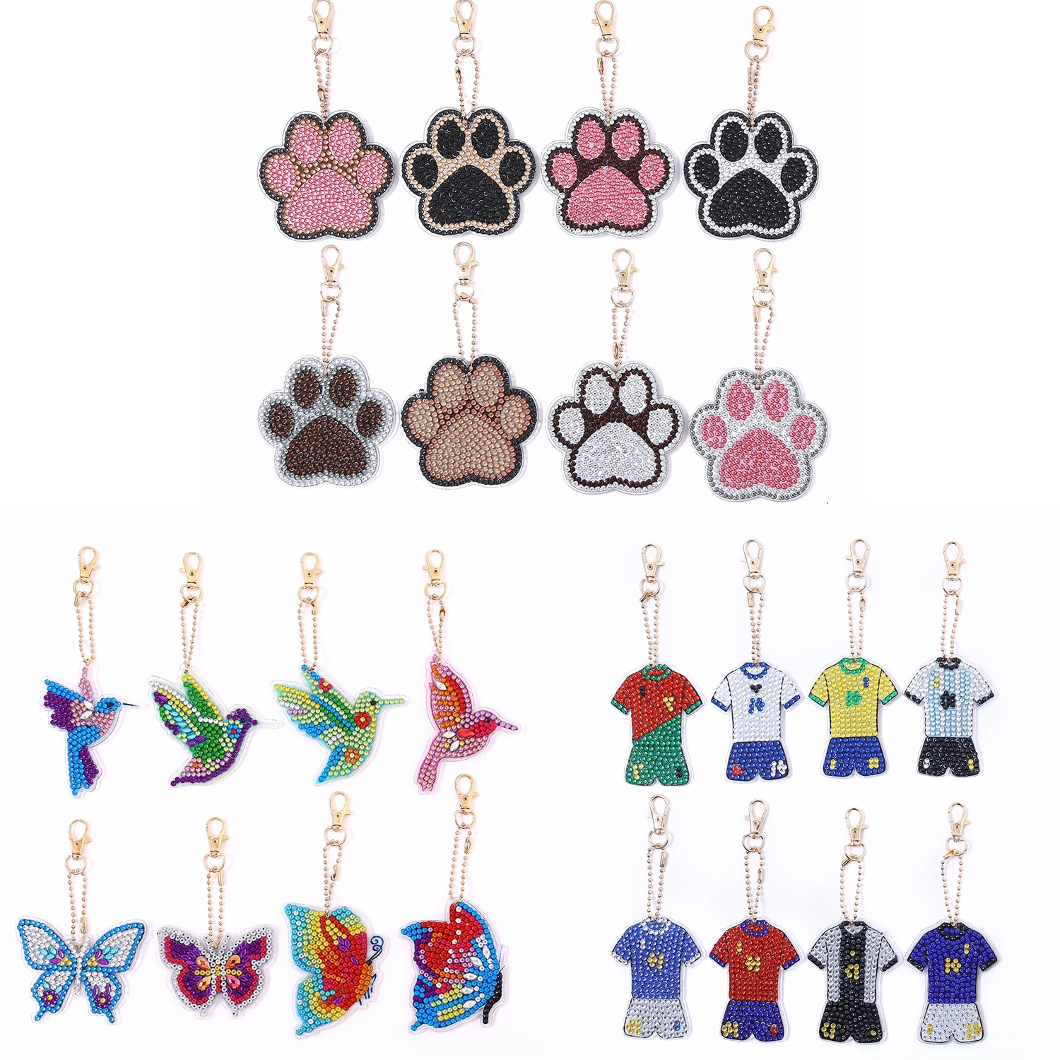 8 шт./набор двусторонние брелки для ключей