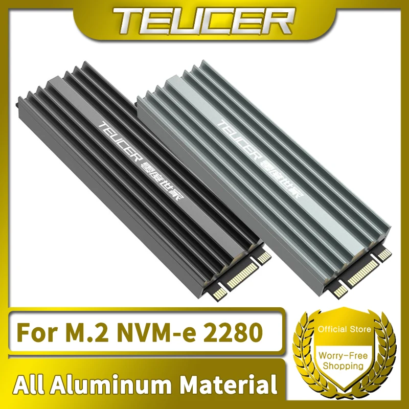 Радиатор TEUCER M2 радиатор SSD NVME 2280 твердотельный накопитель радиатор Охлаждающая подставка для настольного ПК M.2 NVME PS5 радиатор