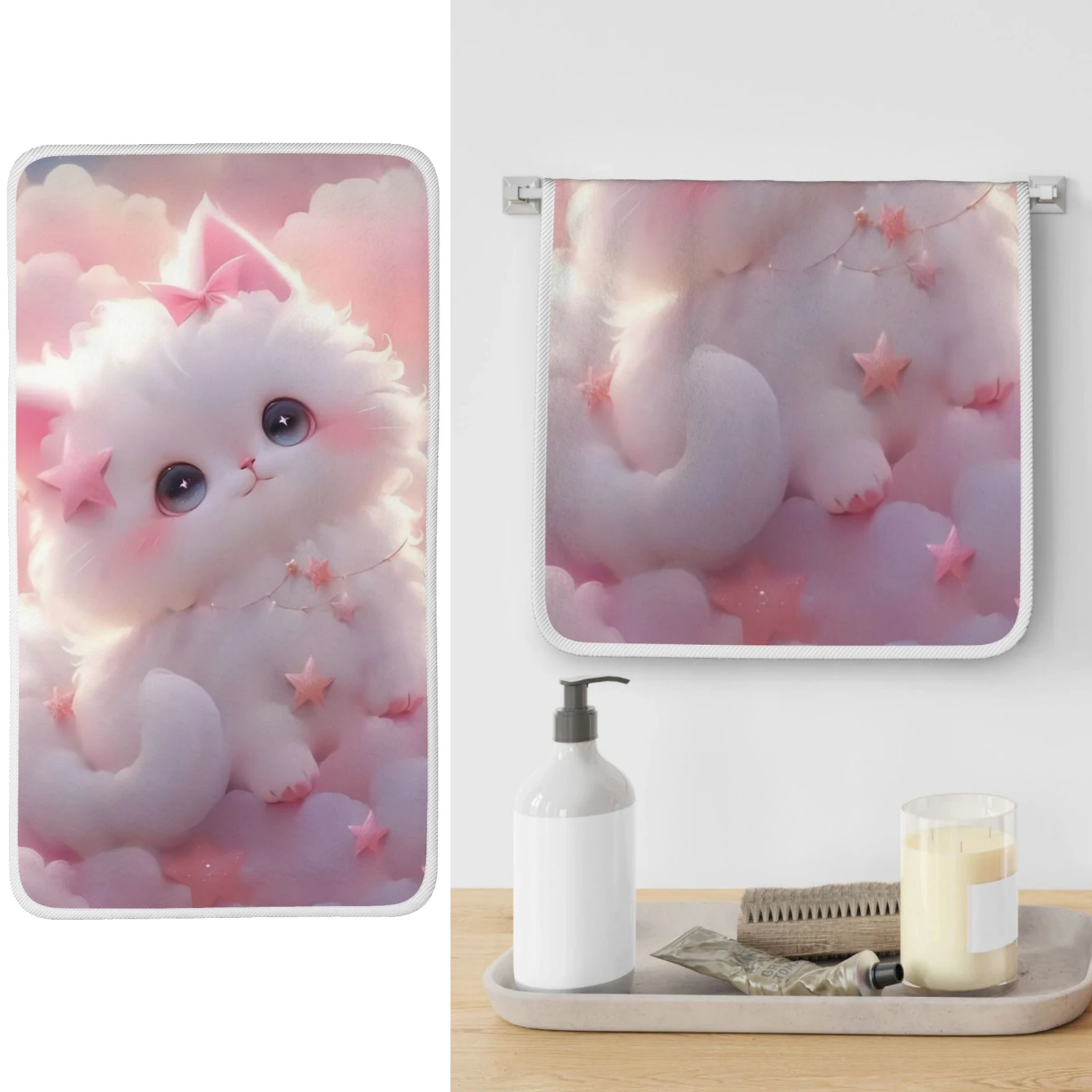 Декоративное мультяшное полотенце для рук ванной и кухни | Персонализированный