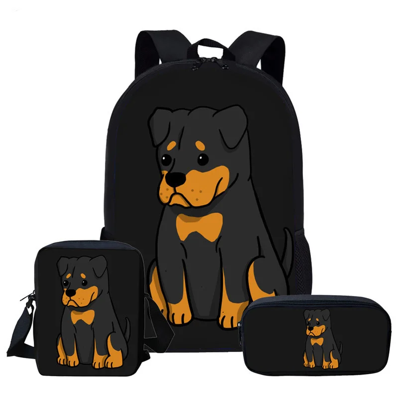 

Rottweiler 3pcs Boys School Bags Sets Kids Shoulder Bag for Girls Bookbag Student School Backpack Kids Pencil Bag