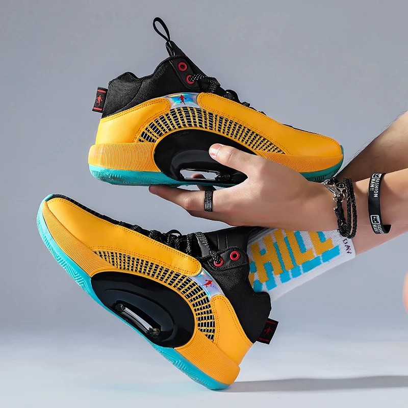 Boys Brand Basketball Shoes for Kids Sneakers Thick Sole Non-slip Children Sports Shoes Child Boy Basket Trainer Shoes 2021 New