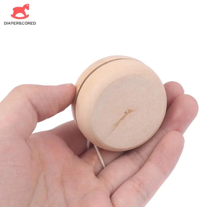 

1pcs Wooden Yoyo Ball Toy Funny Mini Round DIY Hand-Made Crafts Log Toys Kids Creative Yo Yo Toys For Child Gift
