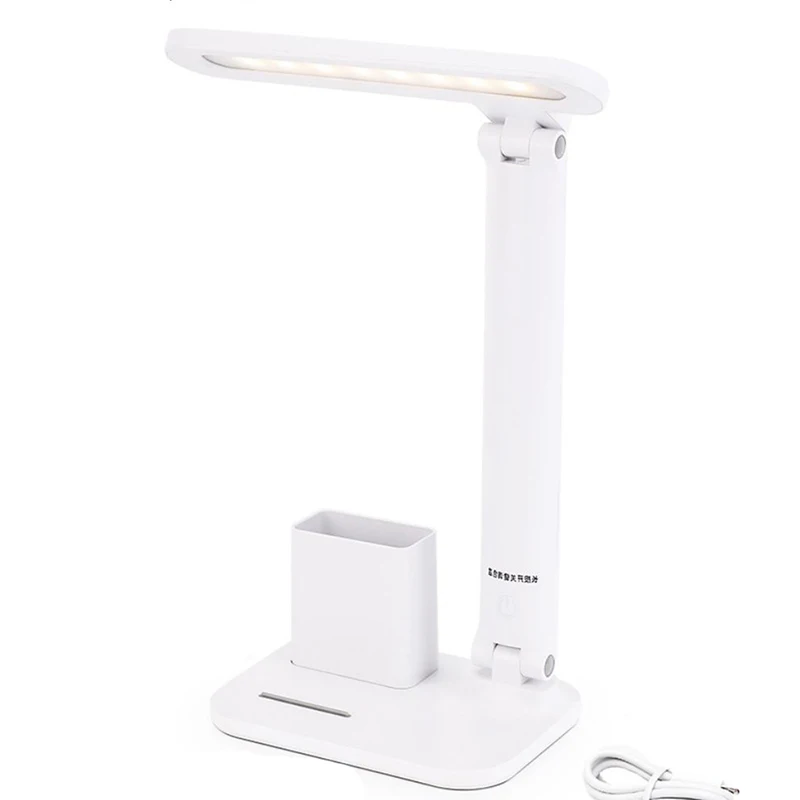 

LED Intelligent Voice Folding Can Store USB Jack Pen Holder Mobile Phone Holder Multi-Function Lighting Desk Lamp Learning