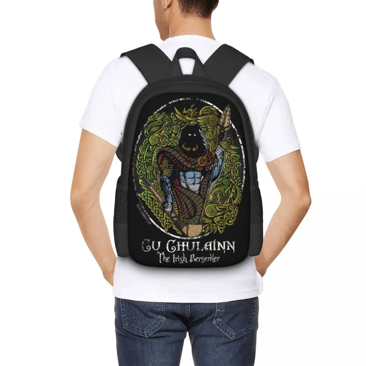 Cu Chulainn-The Irish Berserker,Celtic Backpack for Girls Boys Travel RucksackBackpacks for Teenage school bag