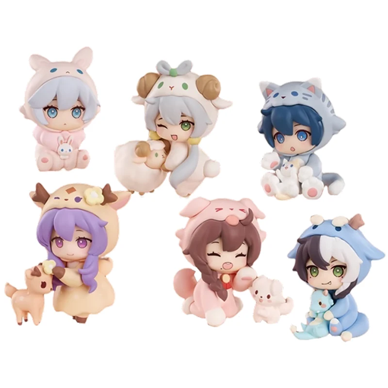 

In Stock Original Good Smile GSAS GSC Vsinger Luo Tianyi Q Version 6pcs Anime Figure Model Collectible Action Toys Gifts