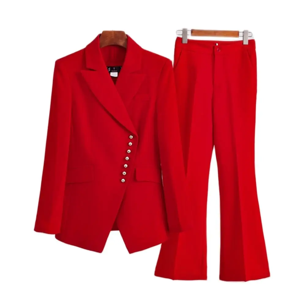 Work Pant Suits OL 2 Piece Set for Women Business interview suit set uniform slim Diamond Blazer Nine pants Office Lady suit
