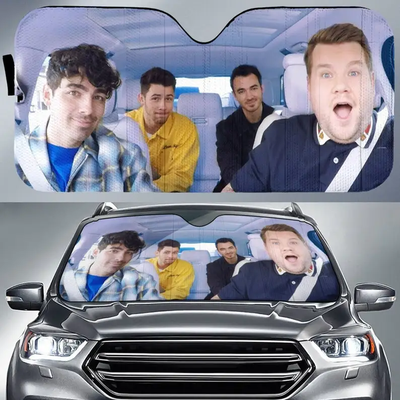 

Jonas Brothers Carpool Karaoke The Late Late Show with James Corden Car Sun Shade, Windshield, Car Accessories