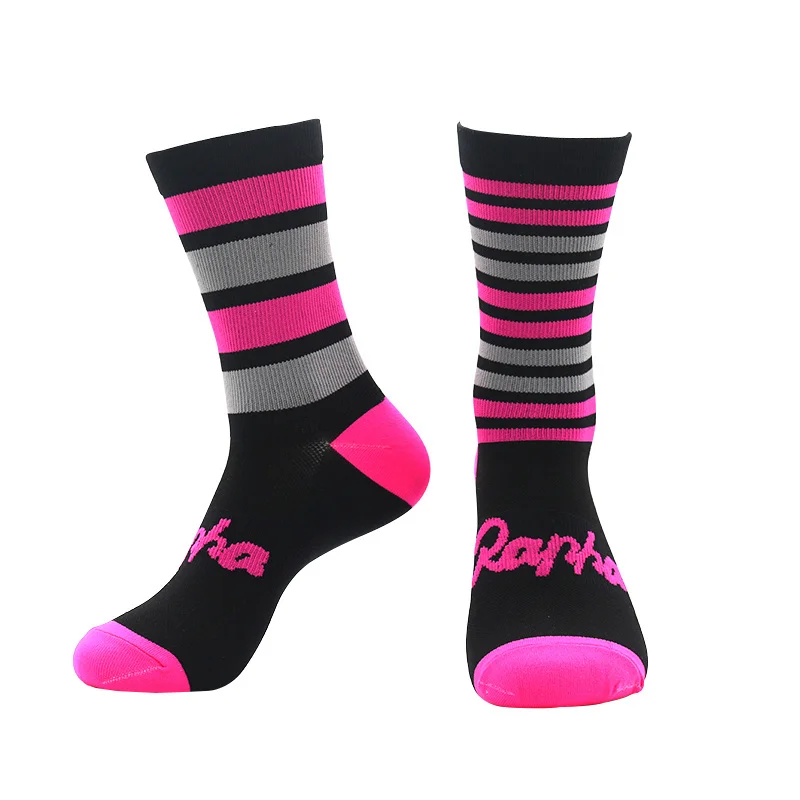 

Pink New High quality Pro team men women cycling socks MTB bike socks Breathable Road Bicycle Socks Outdoor Sports Racing socks