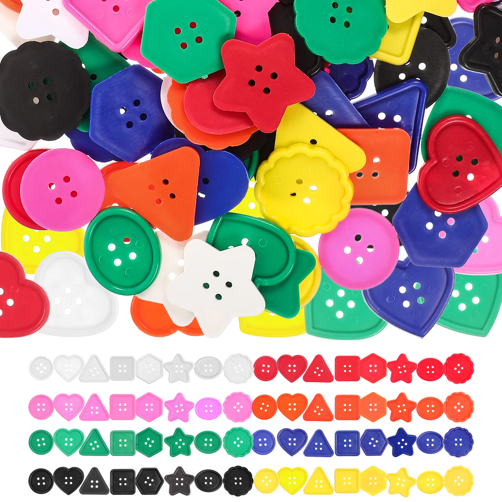 

Buttons Button Clothes Beadspacer Scatter Table Fastener Sweater Vintage Baby Star Coloredbulk Round Painting Colorful Craft