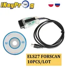 10 шт. V2.3.8 OBD2 читатель кода ELS27 для сканирования PIC24HJ128GP + FTDI микрочип ко ELM327  J2534 Профессиональный ELS 27 для F-ORDM-az